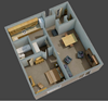 1 Bed 1 Bath 675 sq. Ft.